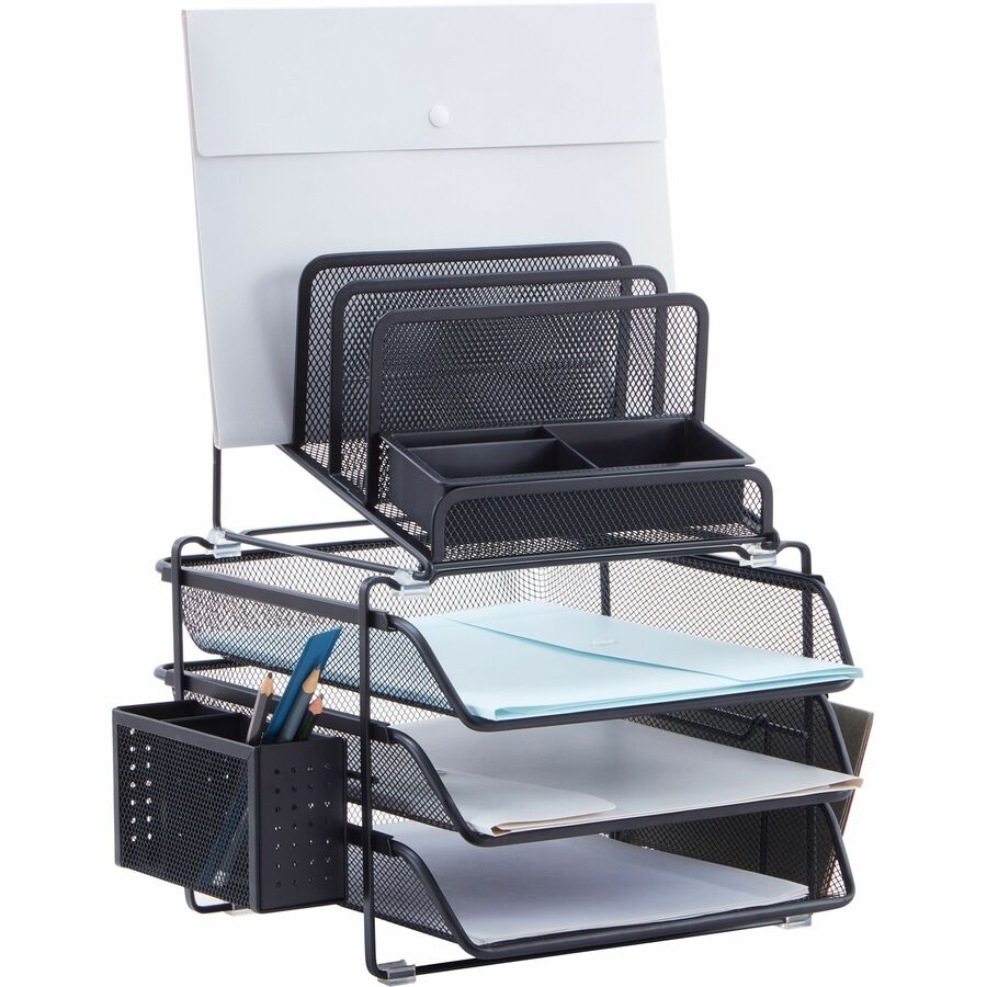 Lorell Divided 4-tier Desktop Organizer - 95251