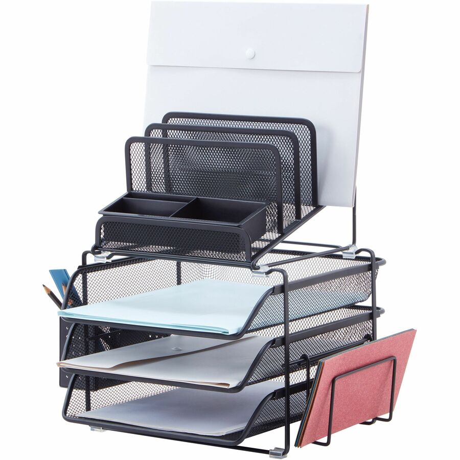 Lorell Divided 4-tier Desktop Organizer - 95251