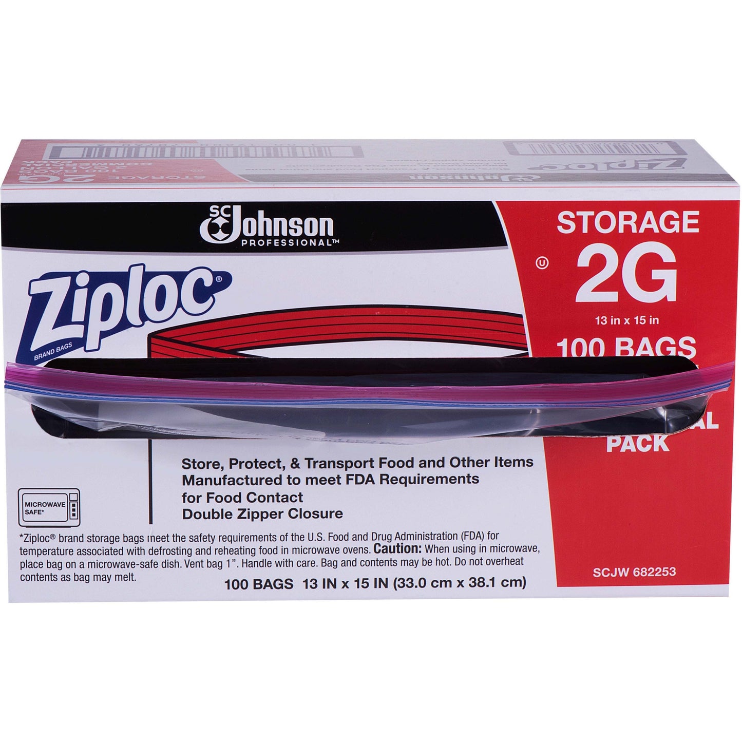 Ziploc® Double Zipper Gallon Storage Bags