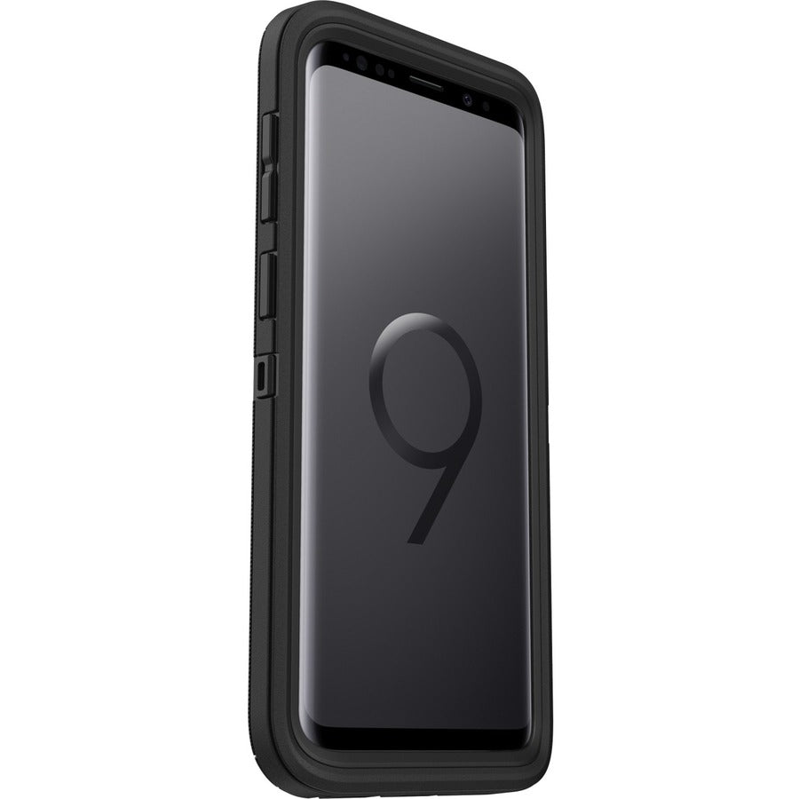 OtterBox Defender Rugged Carrying Case (Holster) Samsung Galaxy S9 Smartphone - Black - 77-57814