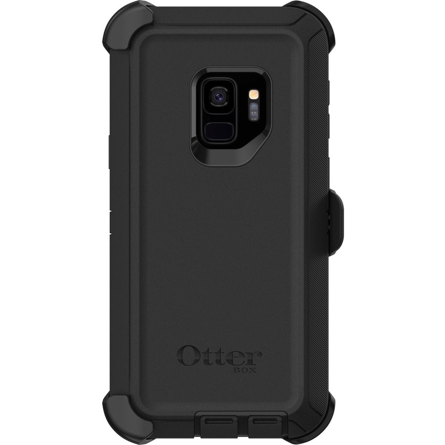 OtterBox Defender Rugged Carrying Case (Holster) Samsung Galaxy S9 Smartphone - Black - 77-57814