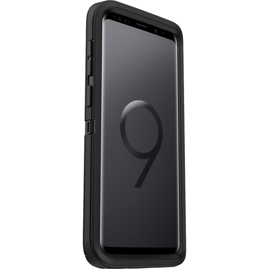 OtterBox Defender Rugged Carrying Case (Holster) Samsung Galaxy S9+ Smartphone - Black - 77-57992