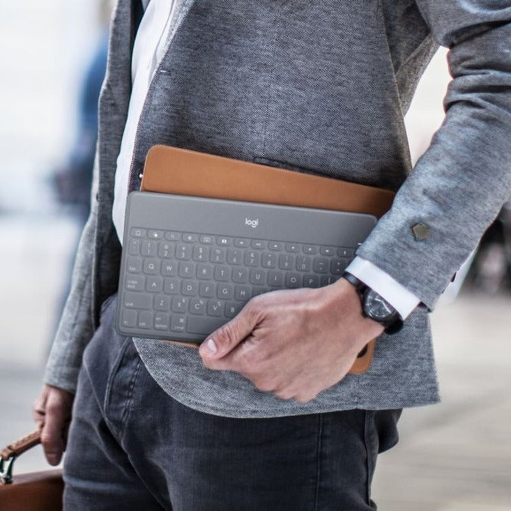 Keys-To-Go Super-Slim and Super-Light Bluetooth Keyboard for iPhone, iPad, and Apple TV - Stone - 920-008918