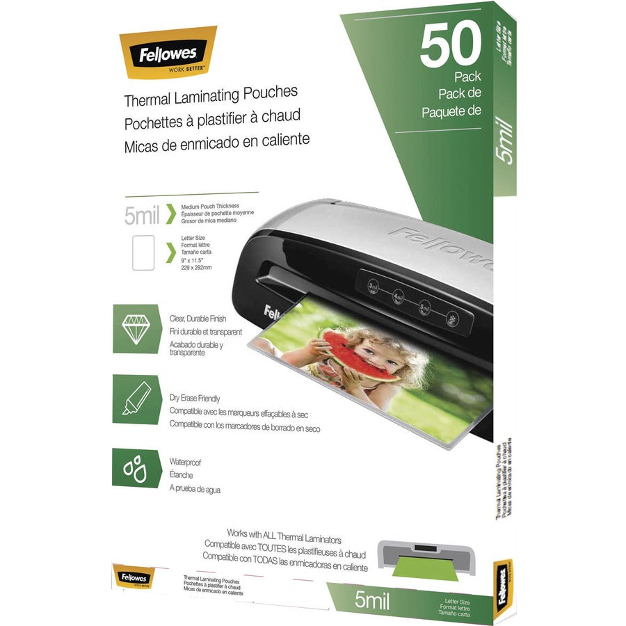 Fellowes Letter-Size Thermal Laminating Pouches - 5744501
