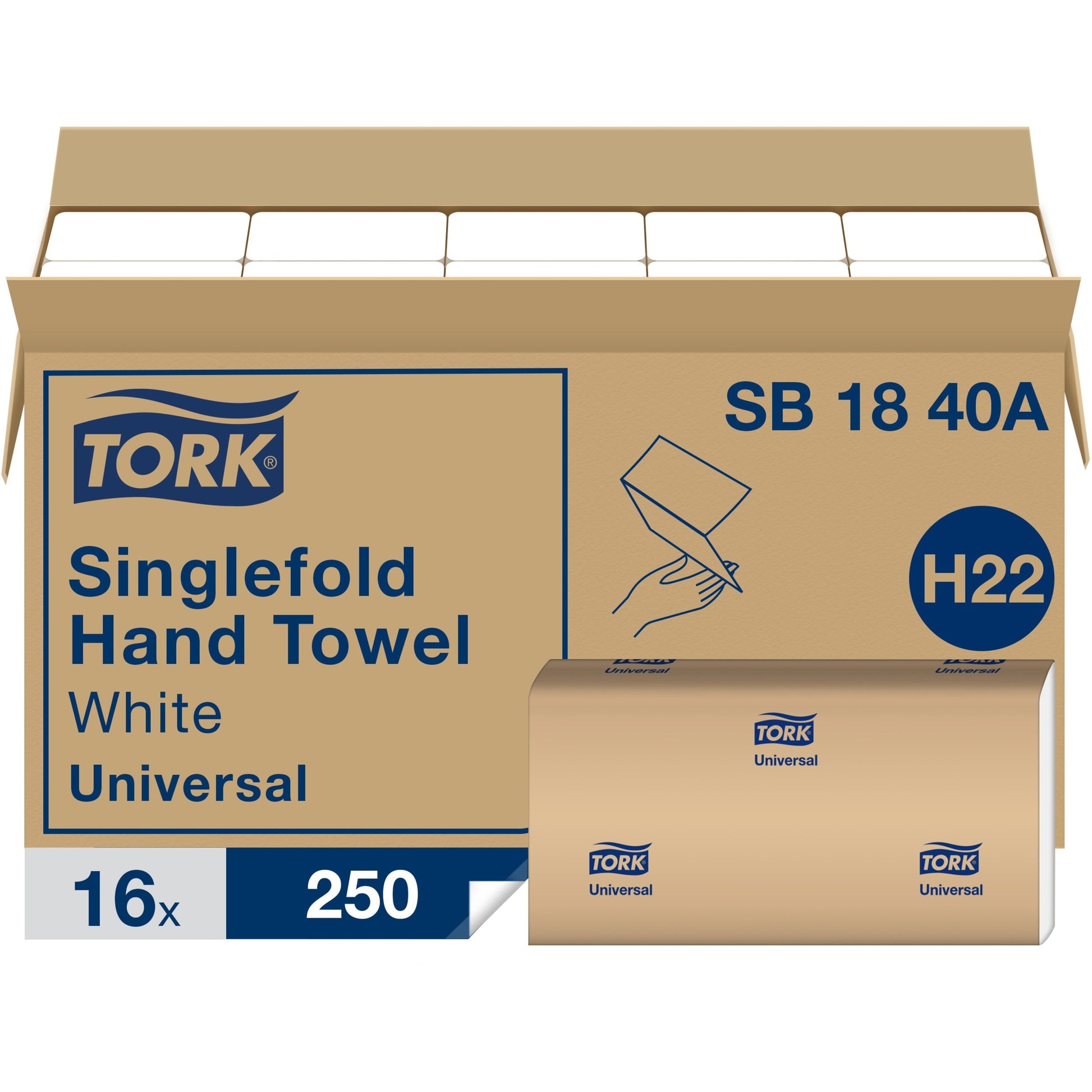 TORK Singlefold Hand Towel White H22