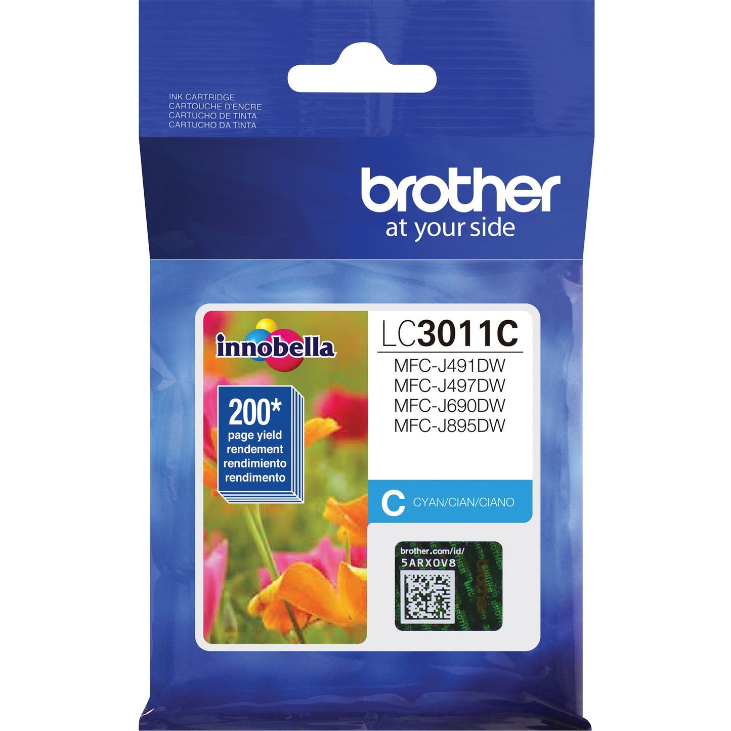 Brother LC3011CS Original Standard Yield Inkjet Ink Cartridge - Single Pack - Cyan - 1 Each