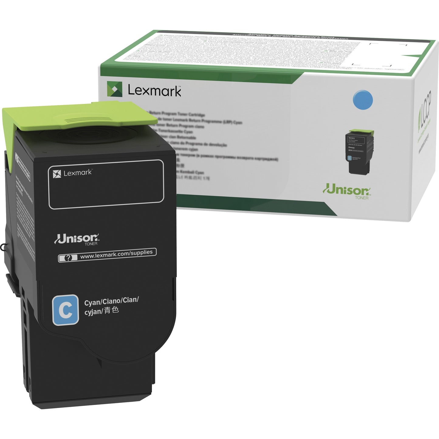 Lexmark Unison Original Standard Yield Laser Toner Cartridge - Cyan - 1 Each