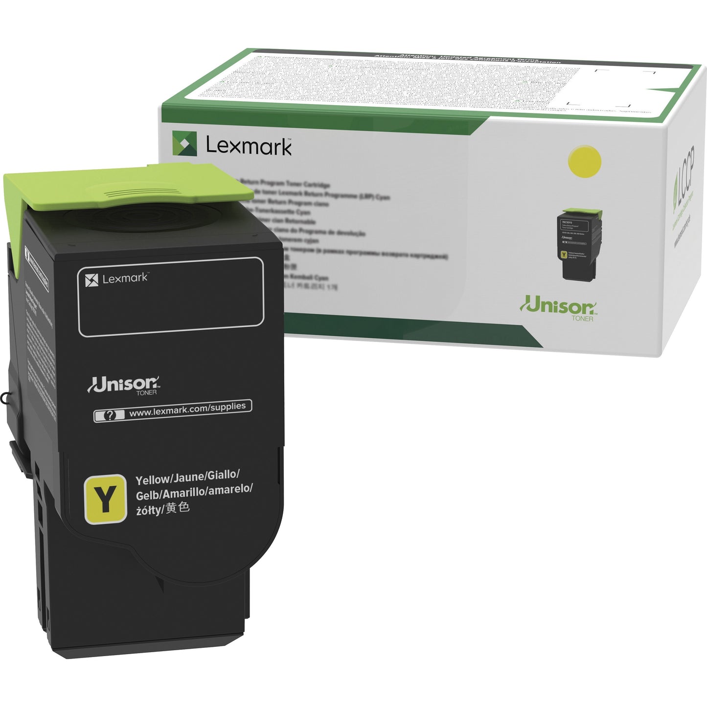 Lexmark Unison Original Standard Yield Laser Toner Cartridge - Yellow - 1 Each