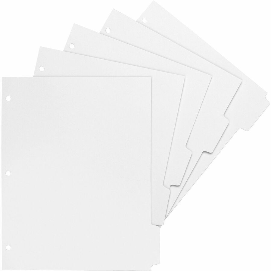 Business Source White Tab Double-reverse Print-on Index - 02077