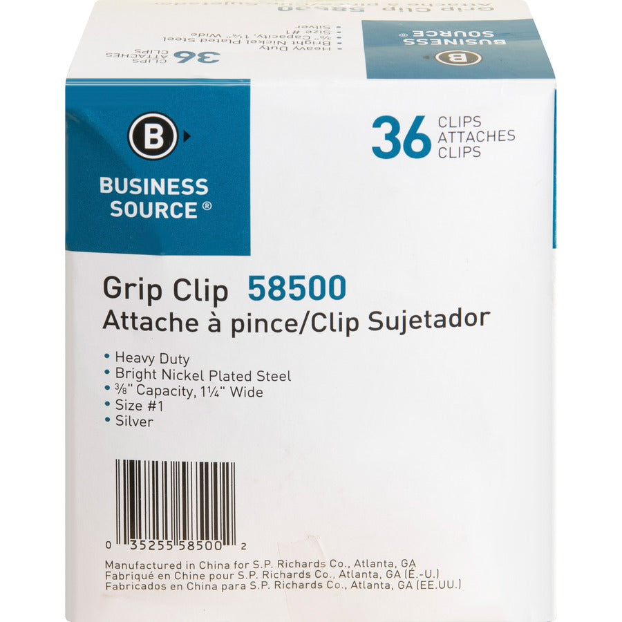 Business Source Bulldog Grip Clips - 58500