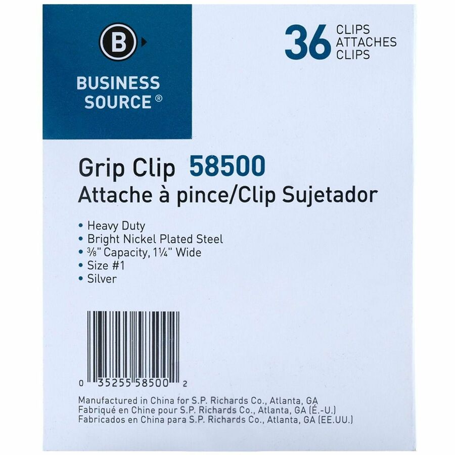 Business Source Bulldog Grip Clips - 58500