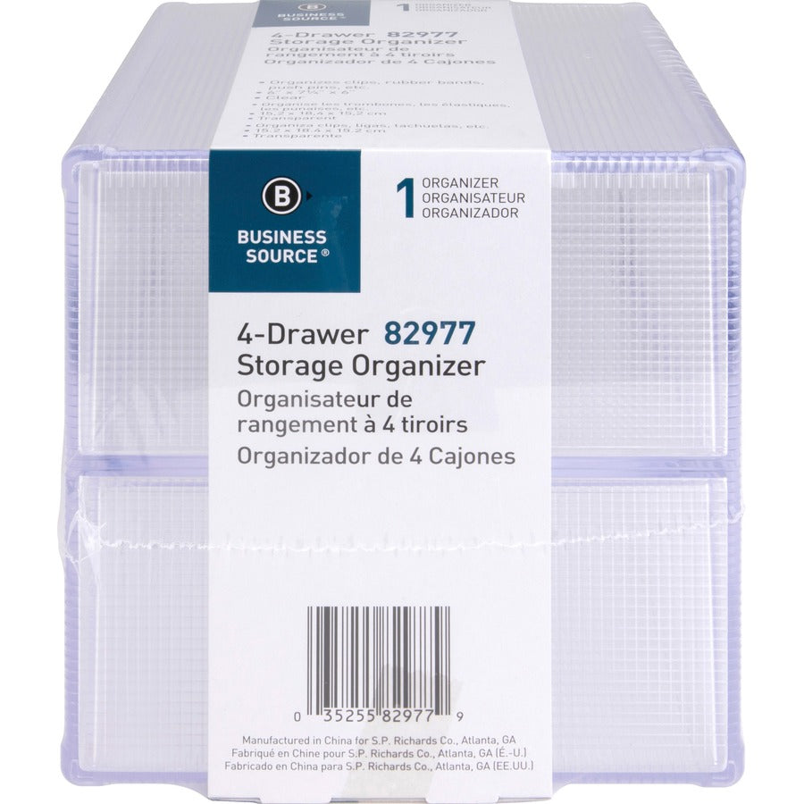 Business Source 4-drawer Storage Organizer - 82977