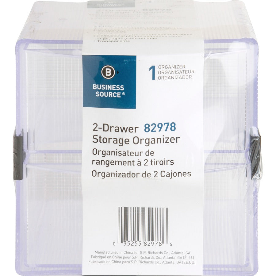 Business Source 2-drawer Storage Organizer - 82978