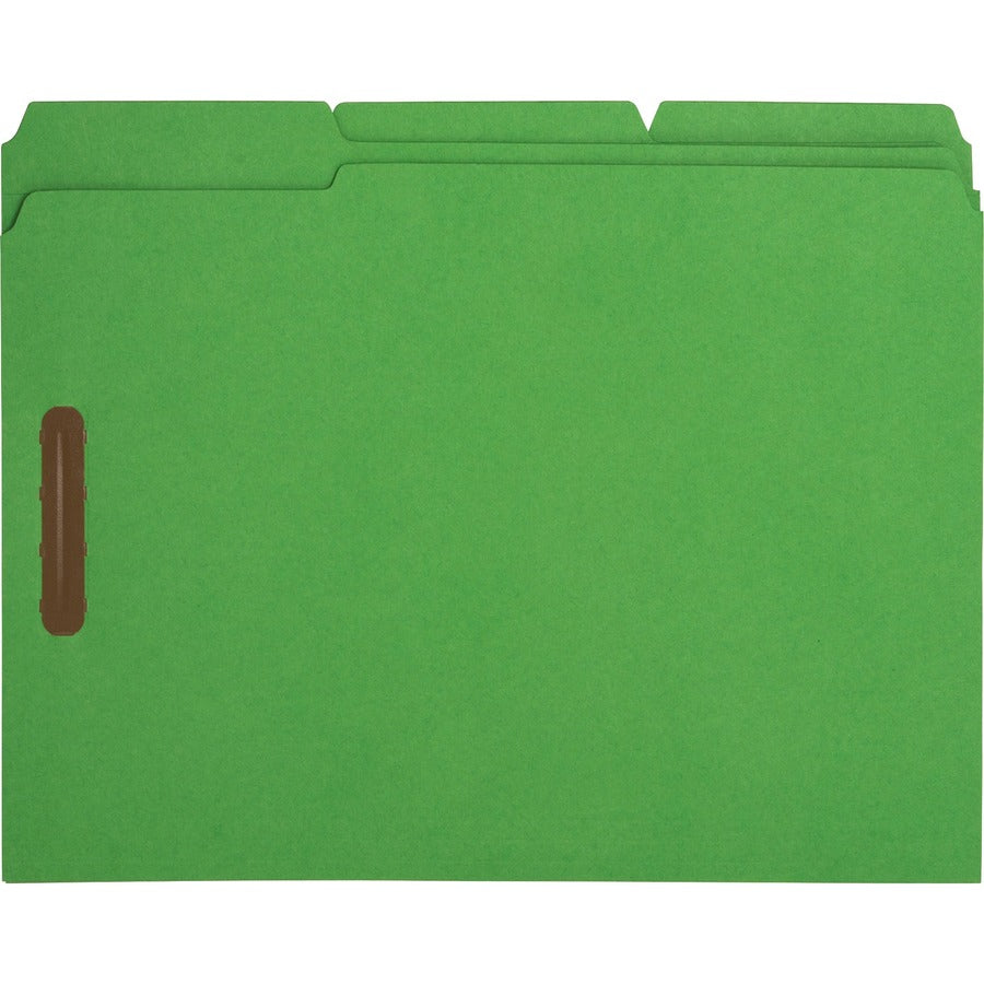 Business Source 1/3 Tab Cut Letter Recycled Fastener Folder - 17571