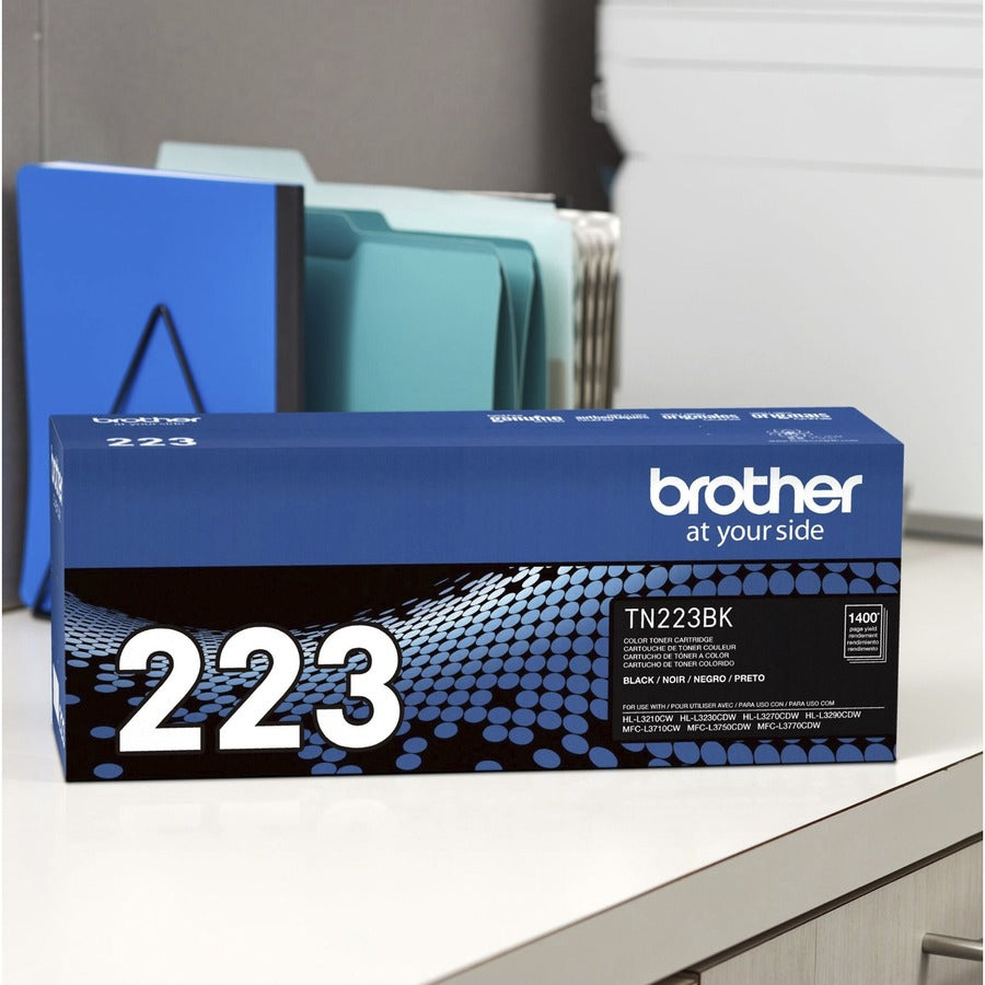 Brother TN-223BK Original Standard Yield Laser Toner Cartridge - Black - 1 Each - TN223BK