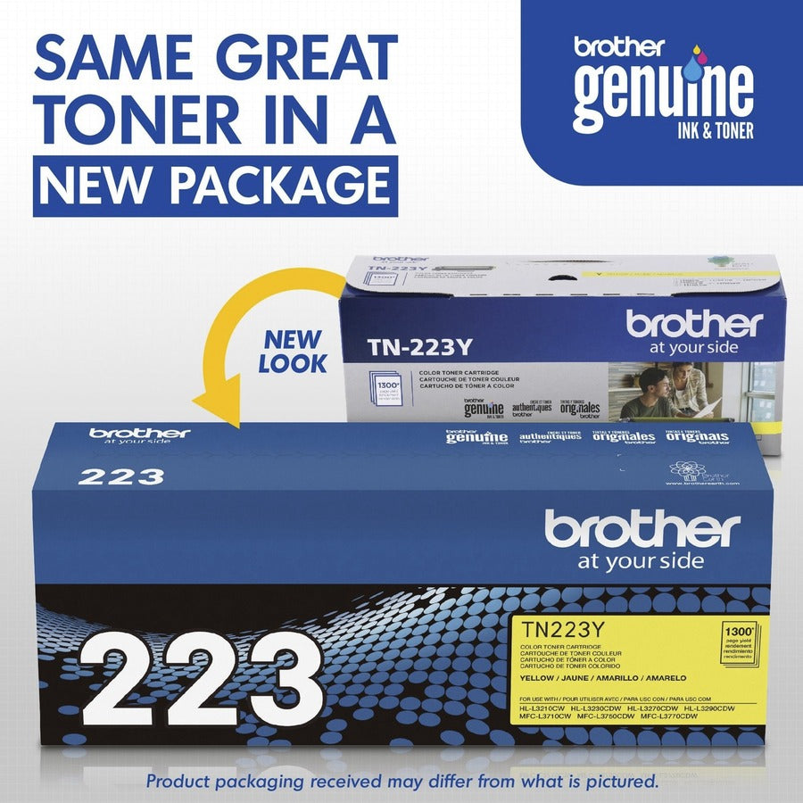 Brother TN-223Y Original Standard Yield Laser Toner Cartridge - Yellow - 1 Each - TN223Y
