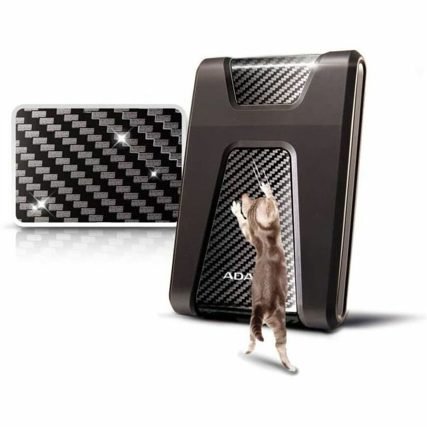 Adata DashDrive Durable HD650 4 TB Portable Hard Drive - External - Black - AHD650-4TU31-CBK
