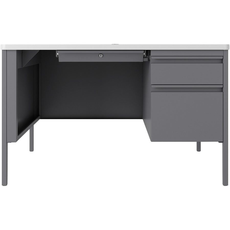 Lorell Fortress Series 48" Right-Pedestal Teachers Desk - 66940