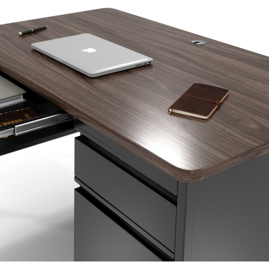 Lorell Fortress Series 48" Mobile Right-Pedestal Teachers Desk - 66943