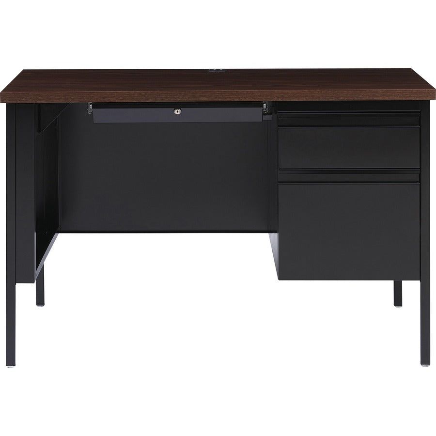 Lorell Fortress Series 45-1/2" Right Single-Pedestal Desk - 66948