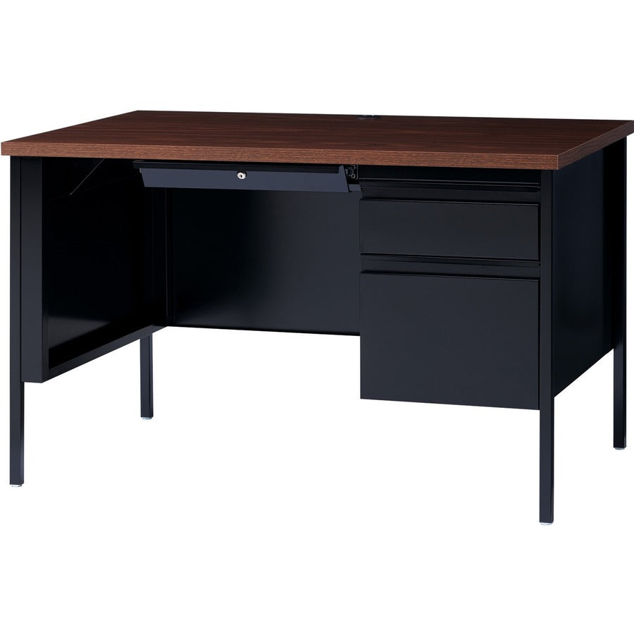 Lorell Fortress Series 45-1/2" Right Single-Pedestal Desk - 66948
