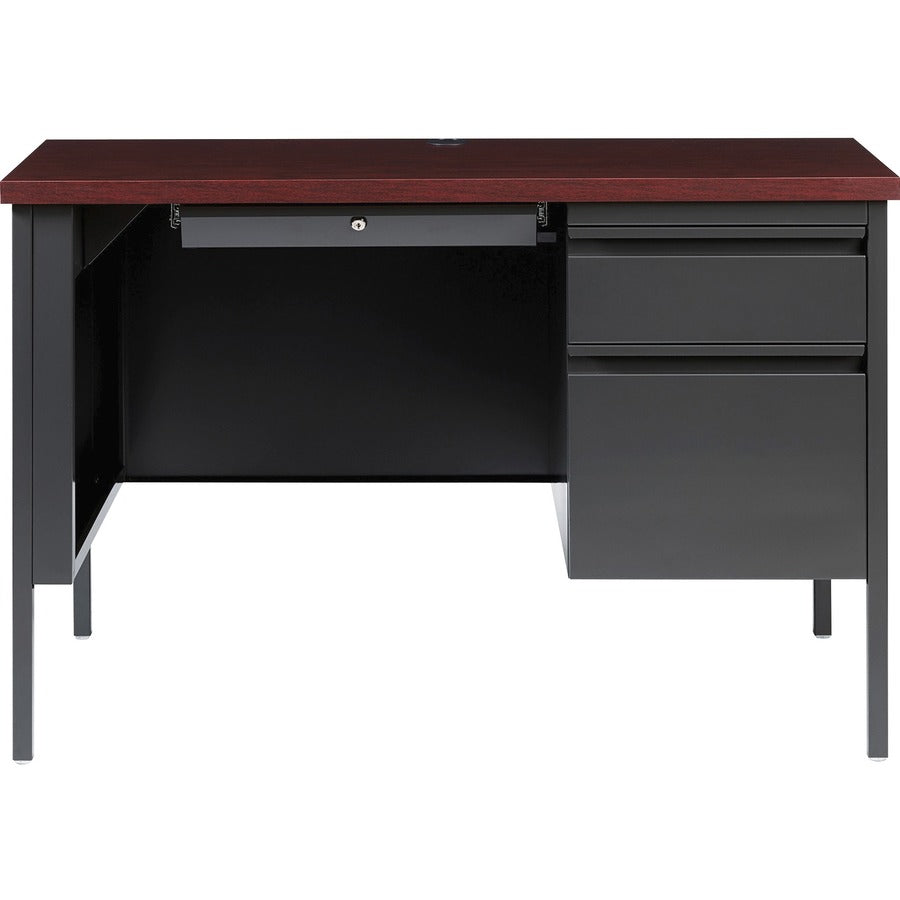 Lorell Fortress Series 45-1/2" Right Single-Pedestal Desk - 66949