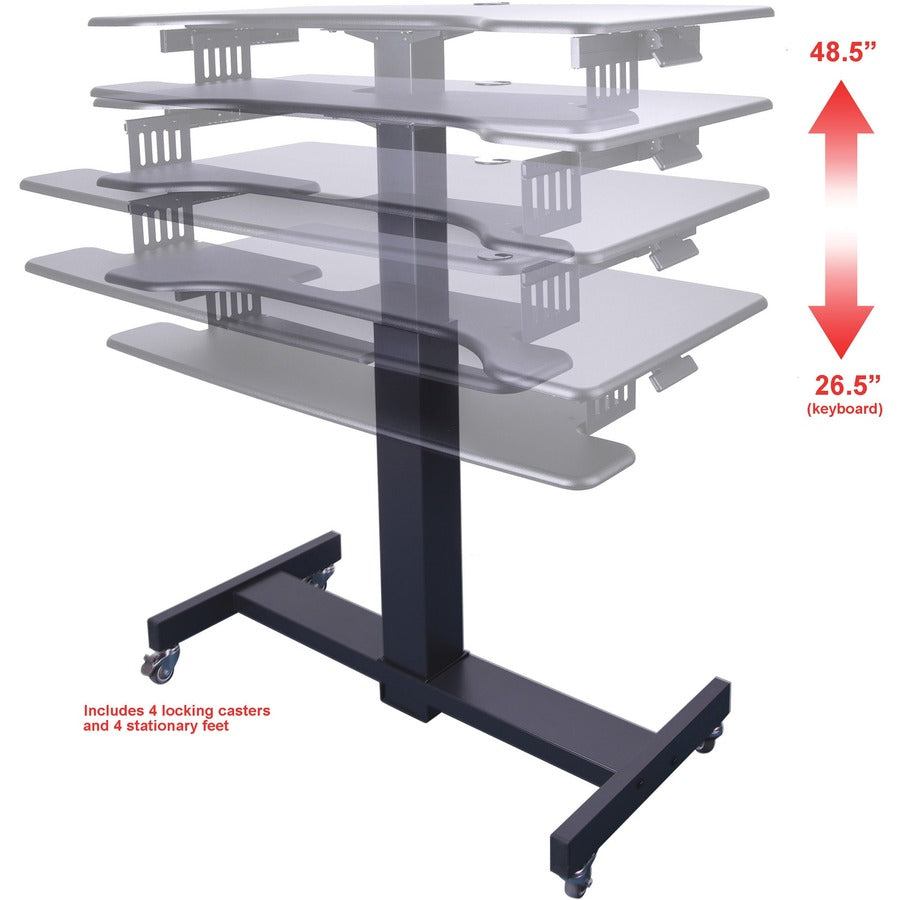 Lorell Mobile Standing Work and School Desk - 82016