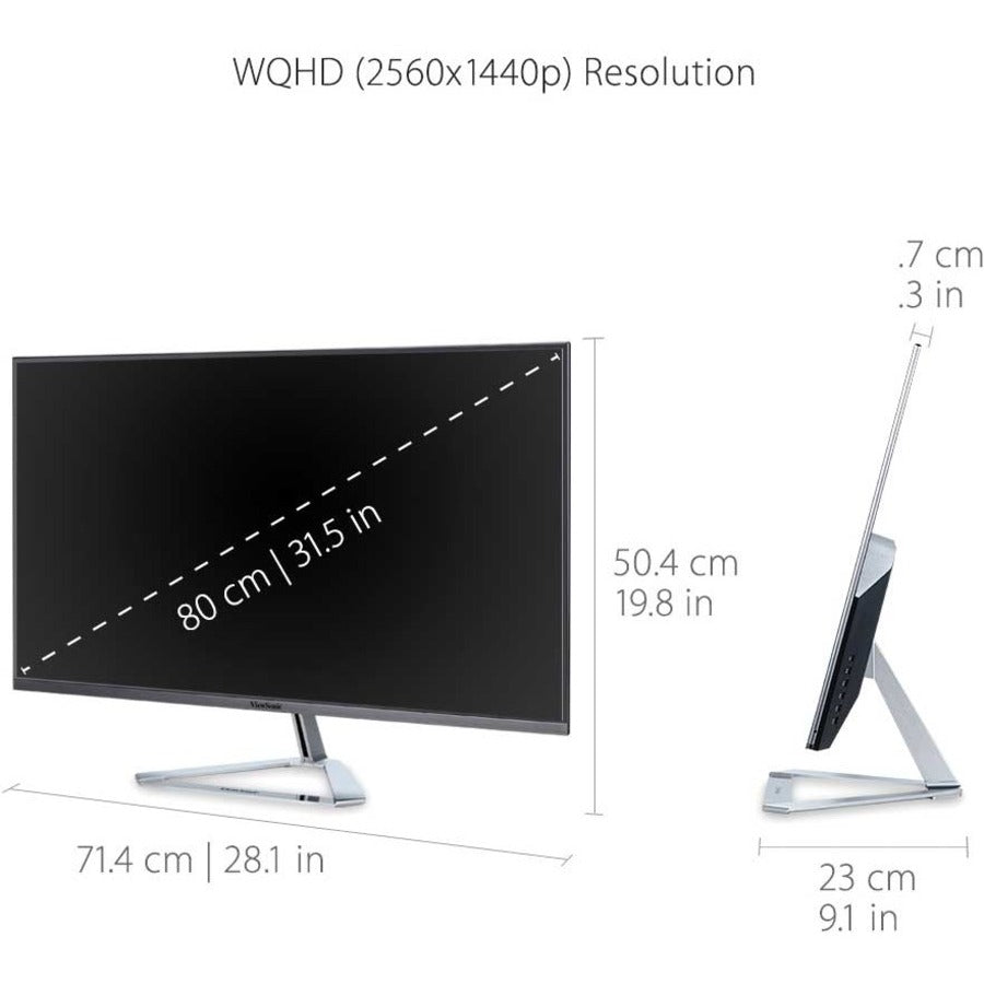 Viewsonic 32" Display, IPS Panel, 2560 x 1440 Resolution - VX3276-2K-MHD