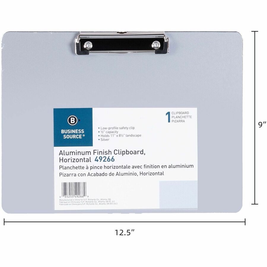 Business Source Landscape Plastic Clipboard - 49266