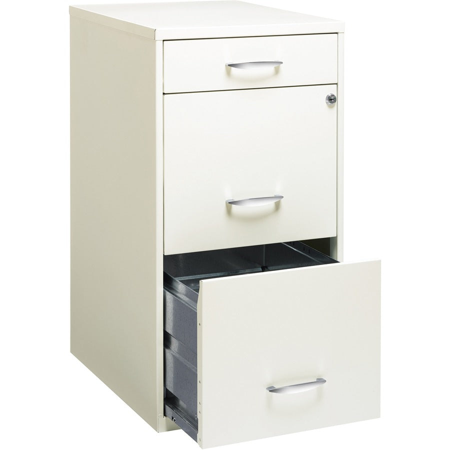 Lorell SOHO White 3-drawer File Cabinet - 19157