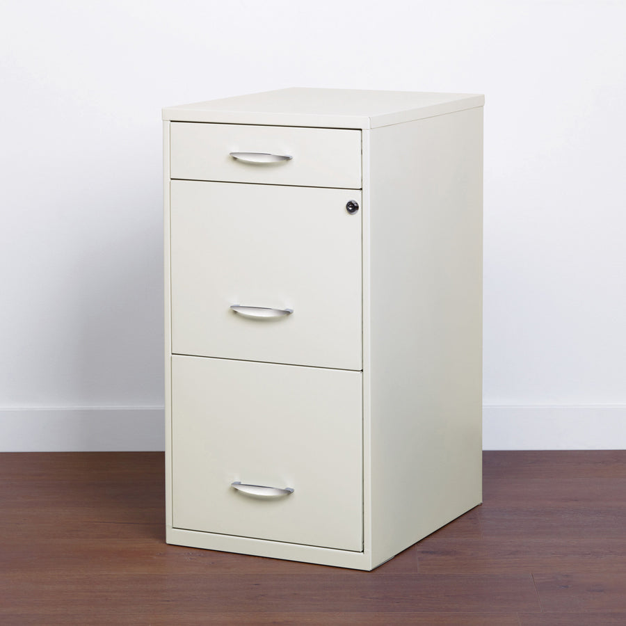 Lorell SOHO White 3-drawer File Cabinet - 19157