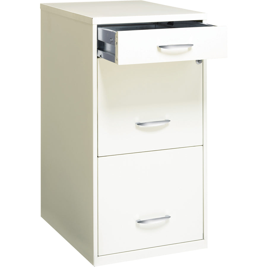 Lorell SOHO White 3-drawer File Cabinet - 19157