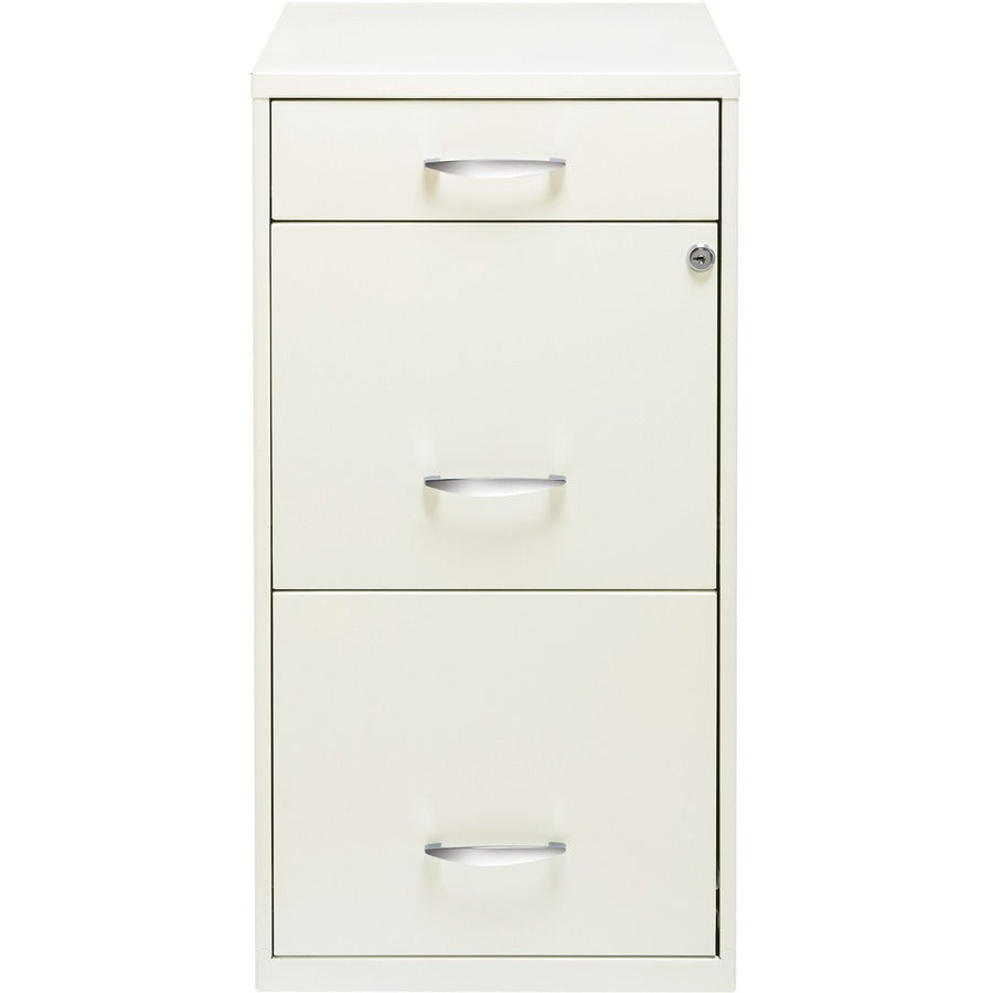 Lorell SOHO White 3-drawer File Cabinet - 19157