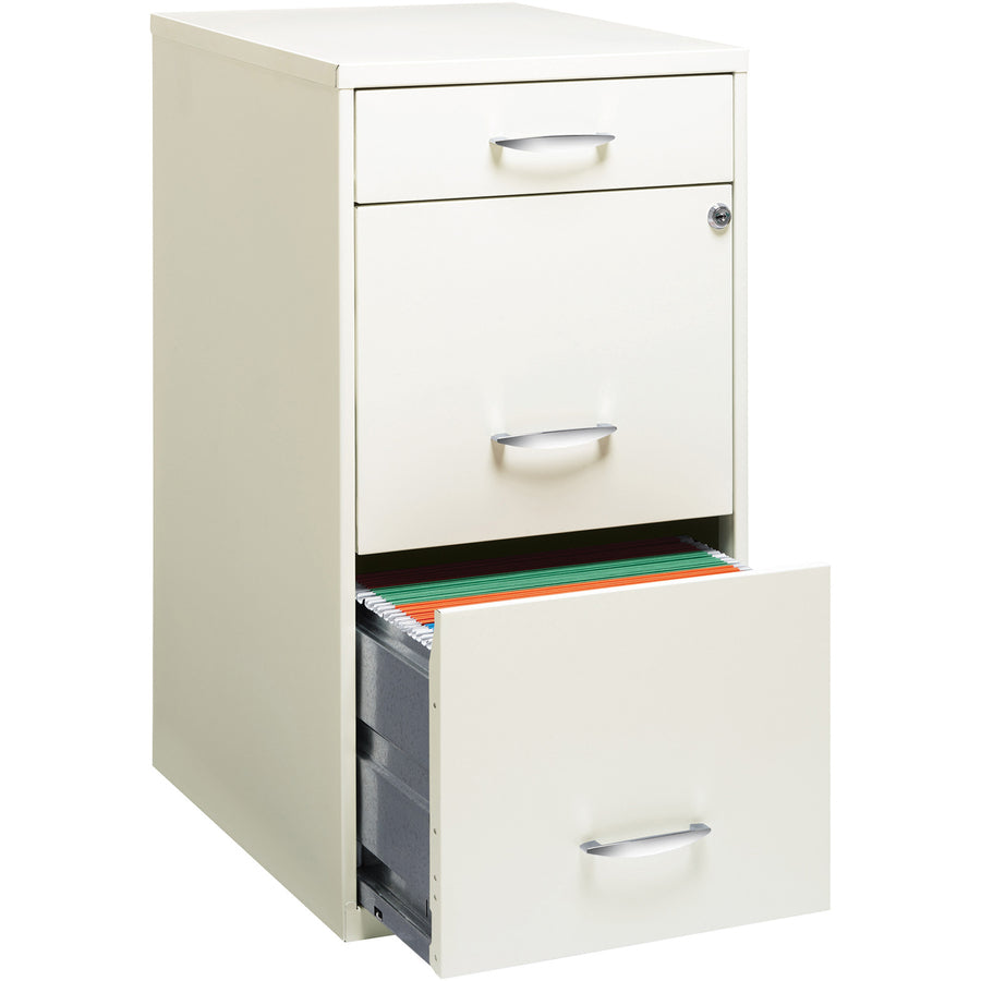 Lorell SOHO White 3-drawer File Cabinet - 19157