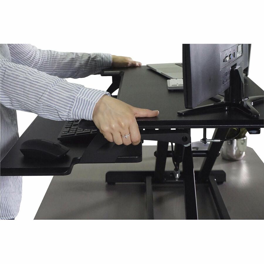 Victor High Rise Height Adjustable Compact Standing Desk with Keyboard Tray - DCX610