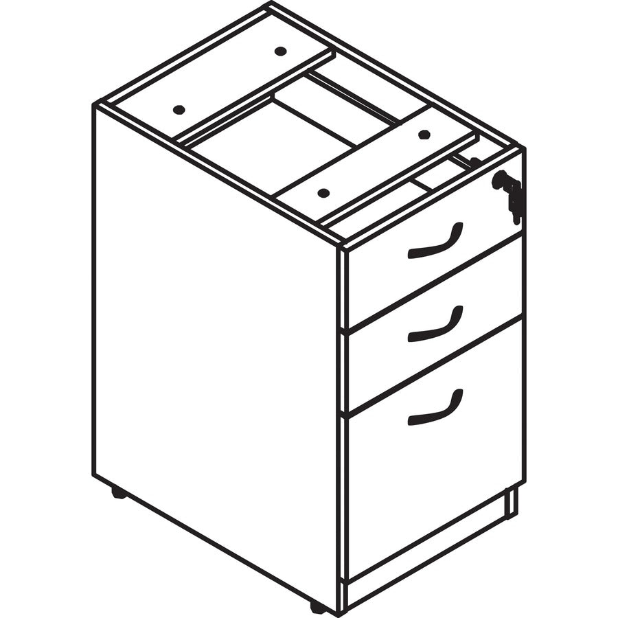 Lorell Essentials Series Box/Box/File Fixed File Cabinet - 69558