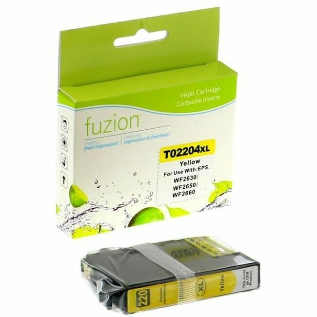 fuzion Remanufactured High Yield Inkjet Ink Cartridge 220XL (T220XL420) - Yellow - 1 Each