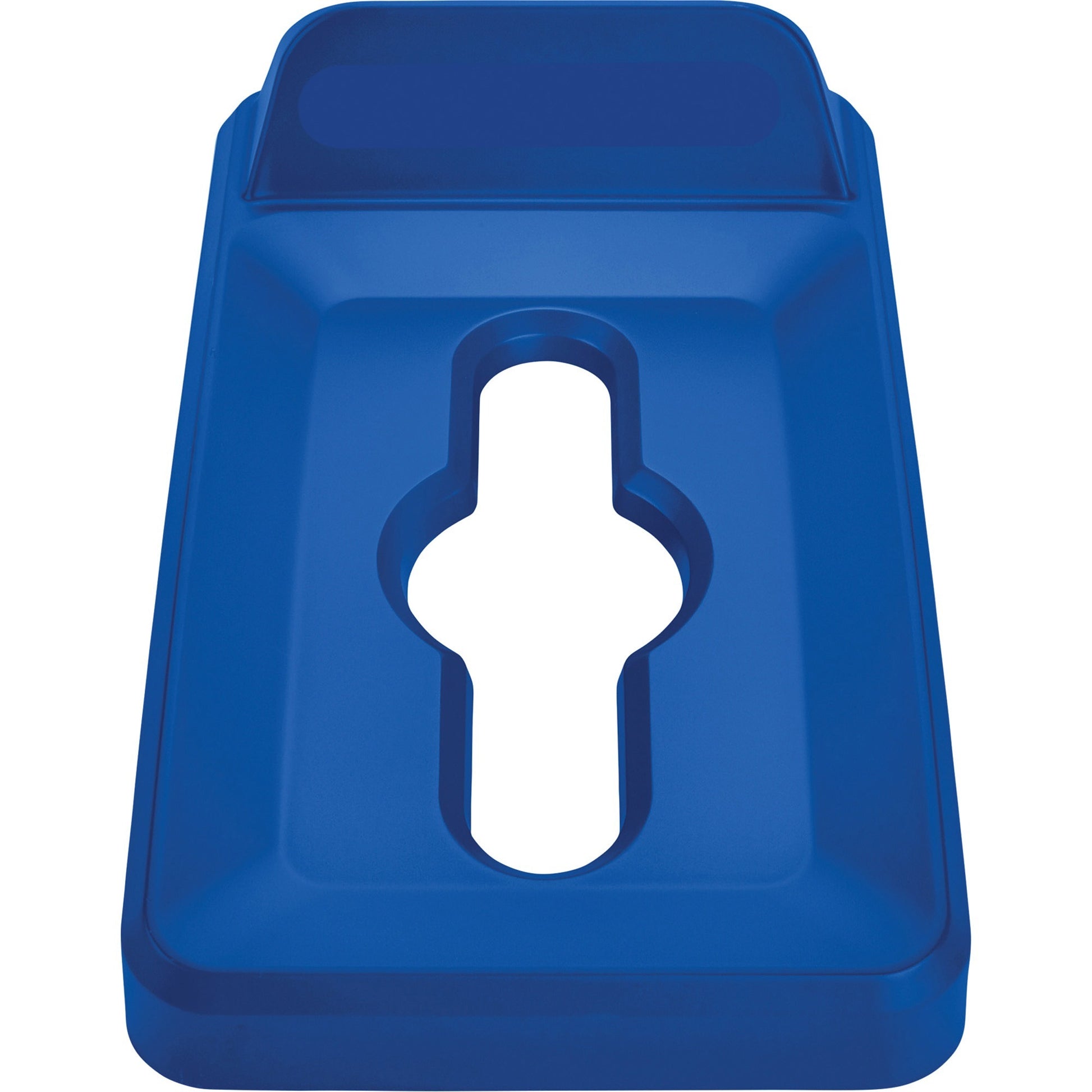Rubbermaid Commercial Slim Jim Vertical Lid Mixed Recycling Blue