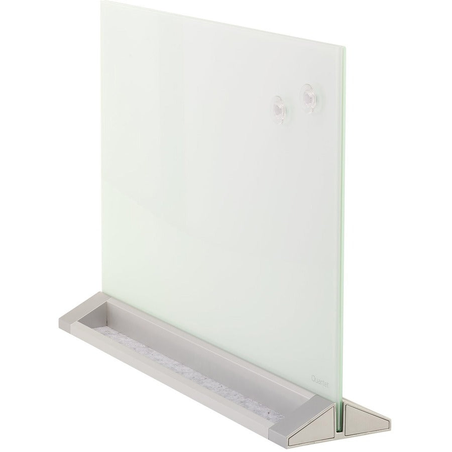 Quartet Glass Desktop Dry-Erase Panel, Frameless, 23" x 17" - 3413826909