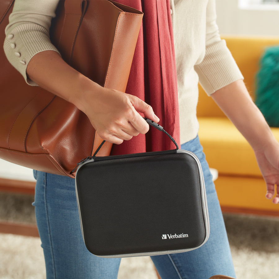 Verbatim Carrying Case Nintendo Gaming Console, Accessories, Gaming Controller, Power Adapter, Cable - Black - 99799