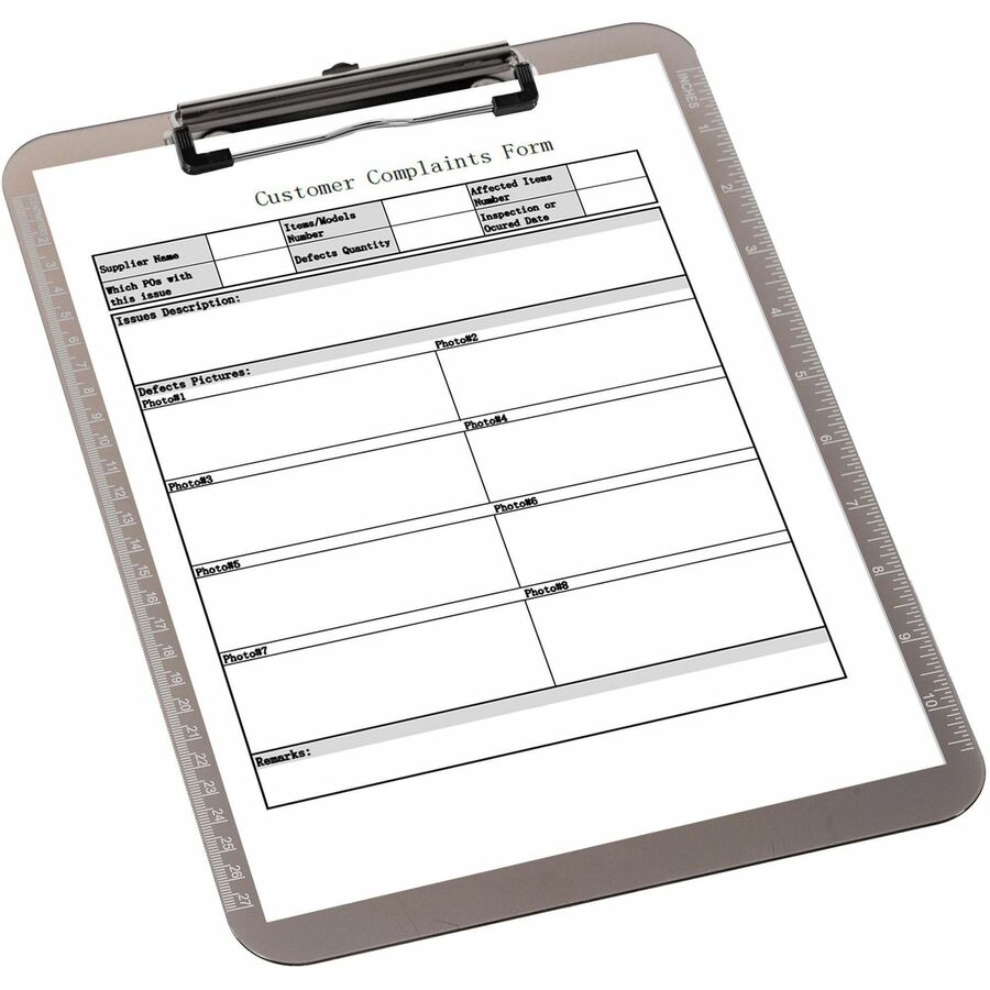 Business Source Transparent Plastic Clipboard - 01870