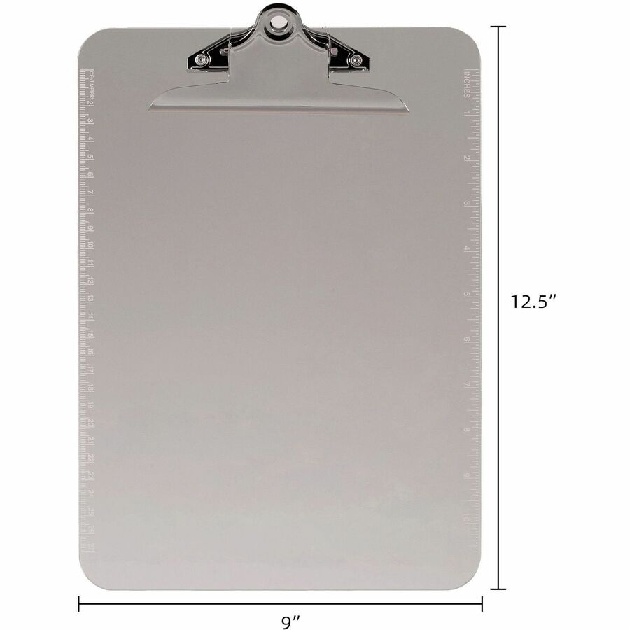 Business Source Spring Clip Plastic Clipboard - 01861
