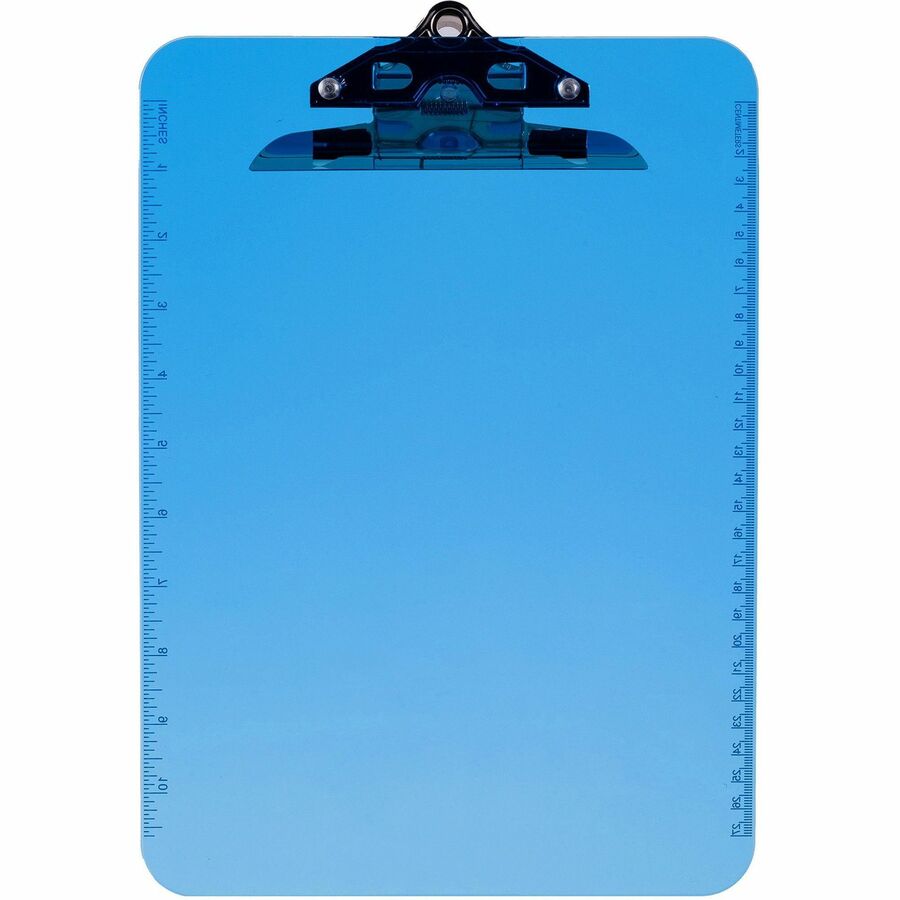 Business Source Spring Clip Plastic Clipboard - 01863
