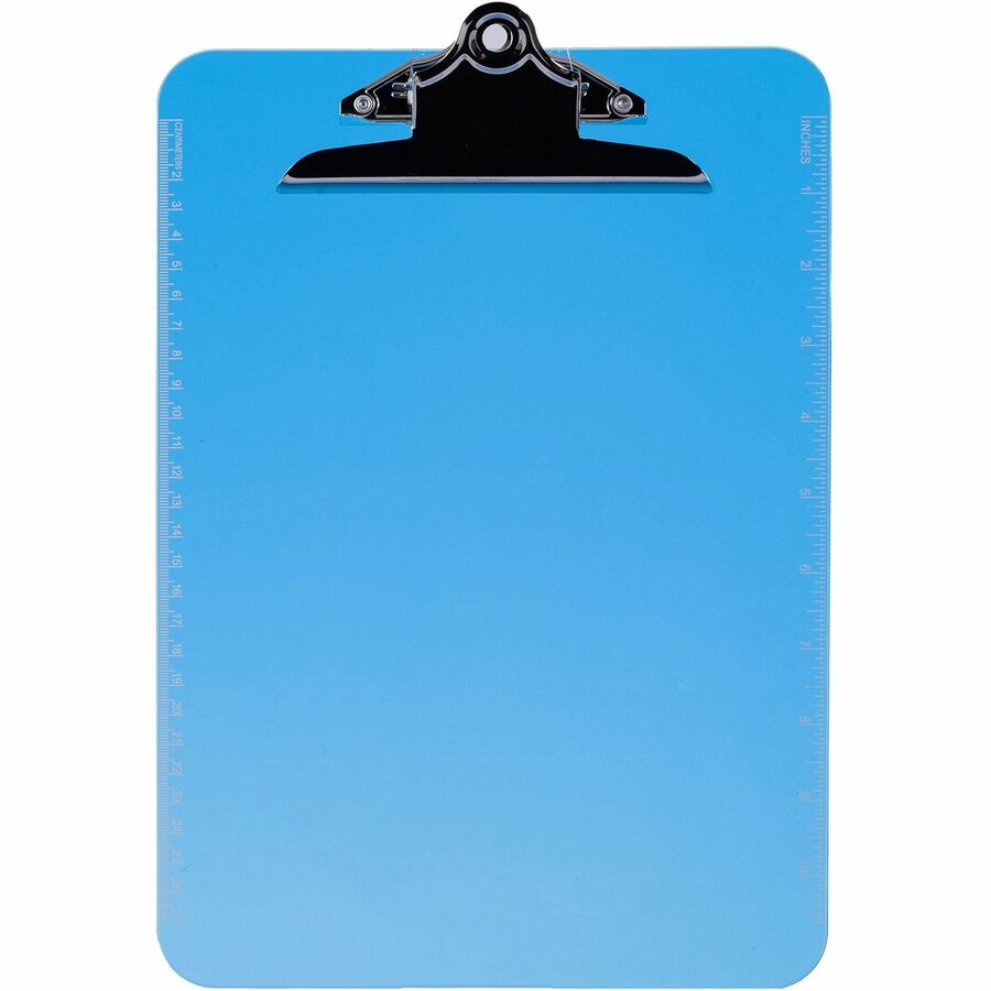 Business Source Spring Clip Plastic Clipboard - 01863