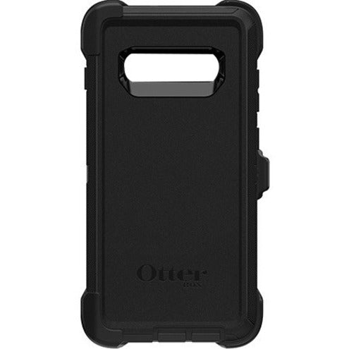 OtterBox Defender Rugged Carrying Case (Holster) Samsung Galaxy S10+ Smartphone - Black - 77-61411