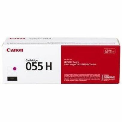 Canon 055H Original High Yield Laser Toner Cartridge - Magenta - 1 Pack - 3018C001