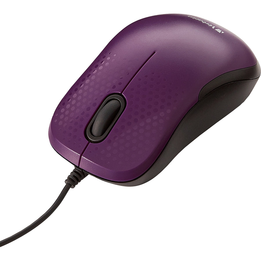 Verbatim Silent Corded Optical Mouse - Purple - 70235