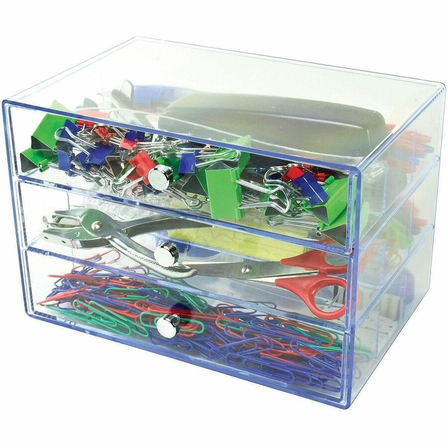 Deflecto 3-Drawer Storage Organizer - 350901CR