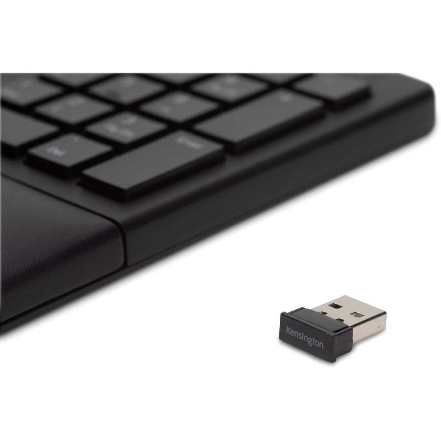 Kensington Pro Fit Ergo Wireless Keyboard and Mouse-Black - K75406US
