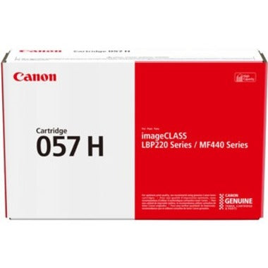 Canon 057H Original High Yield Laser Toner Cartridge - Black - 1 Each - 3010C001